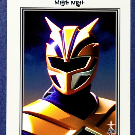 A midnight blue Mighty Morphin ranger