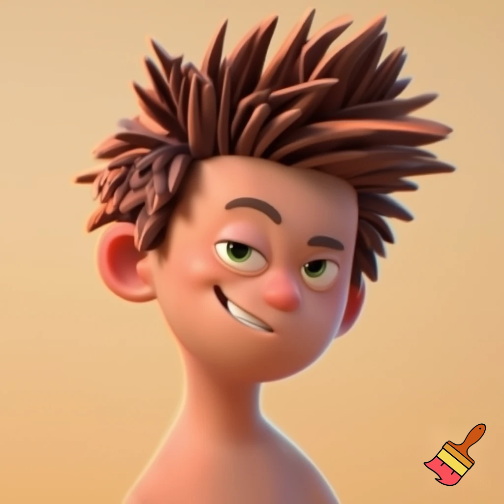 13 year old Boy with hair that looks like a toilet brush