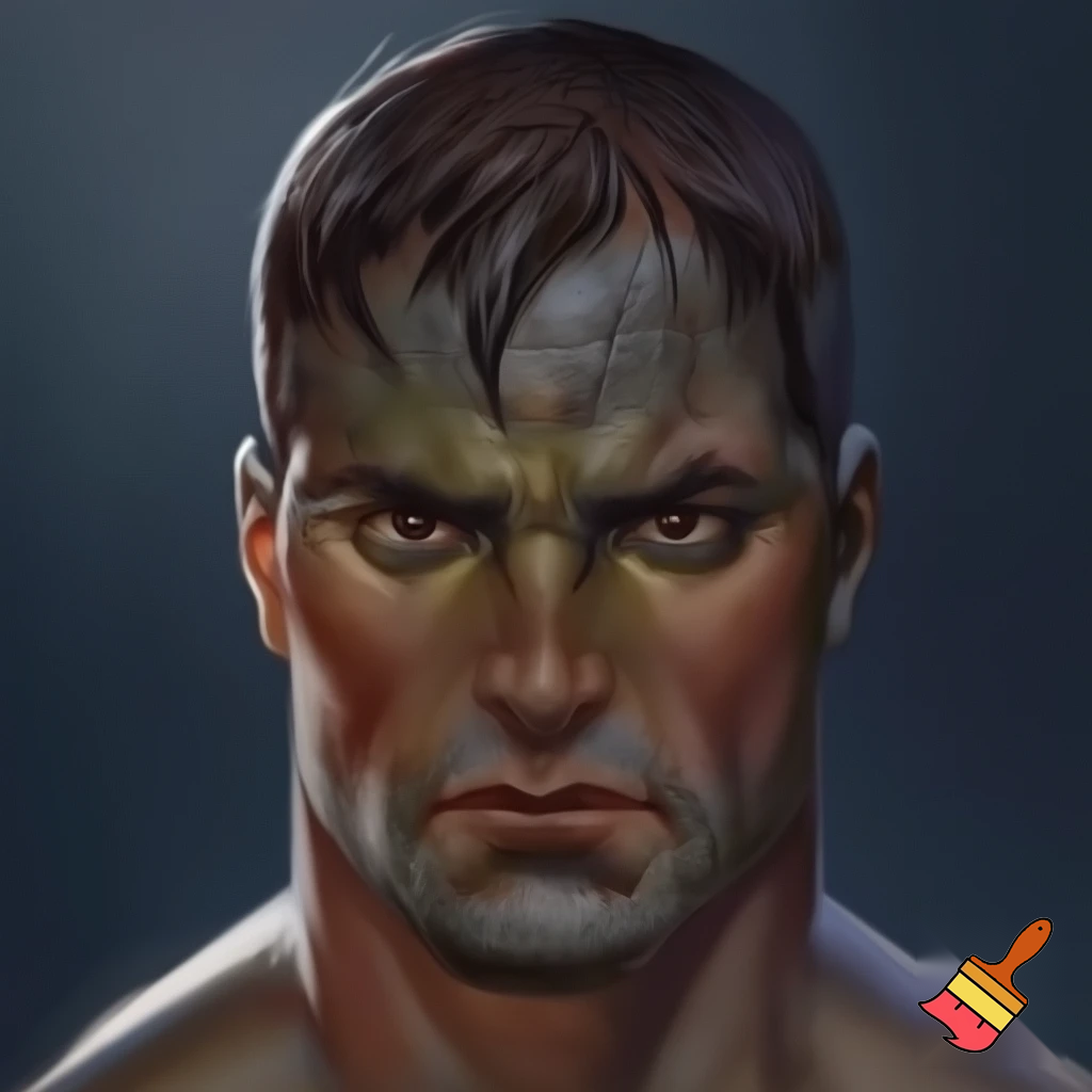 Age: 24 years old (at the beginning of the story) 

Appearance: 

Height/Build: Tall (about 190cm), athletic, powerful build bearing the marks of constant training and heavy armor. 

Hair: Dark brown, almost black, cropped short, but with an unruly strand falling over the forehead. There are the first, barely noticeable gray threads on the temples. 

Eyes: Dark brown, almost black. His gaze is heavy, piercing, accustomed to assessing the threat. In rare moments of peace, you can see fatigue and a shadow of the old warmth in them. 

Face: Sculpted, sharp features. A straight nose, a strong chin, thin lips that rarely stretch into a smile. His face is riddled with scars: the most noticeable one is on his jaw. 

Distinctive features: The habit of clenching his jaw in moments of tension; a scar on his jaw; a steely bearing that betrays a military man even without armor.