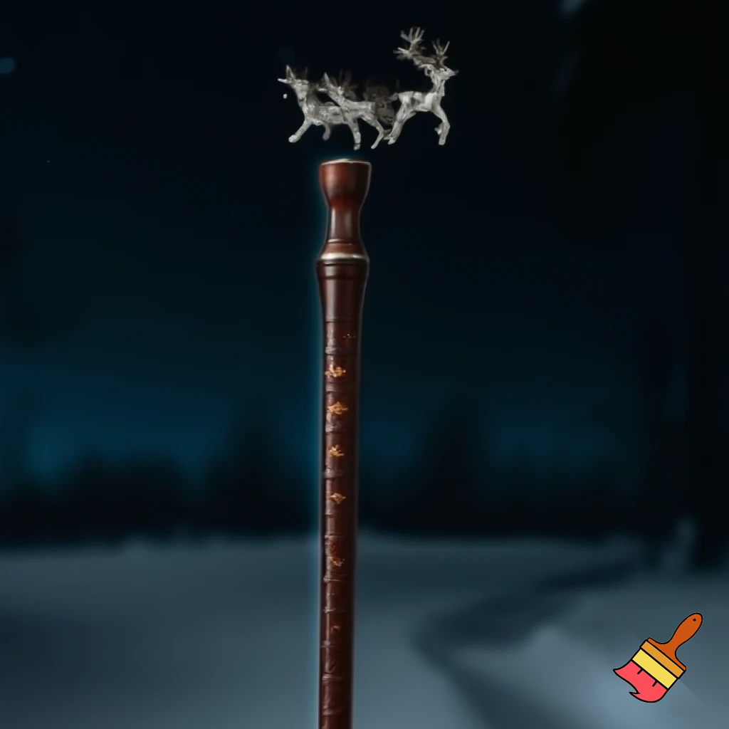 Russian Santa Claus walking stick with with t reindeers magic walking stick a plastic plastic