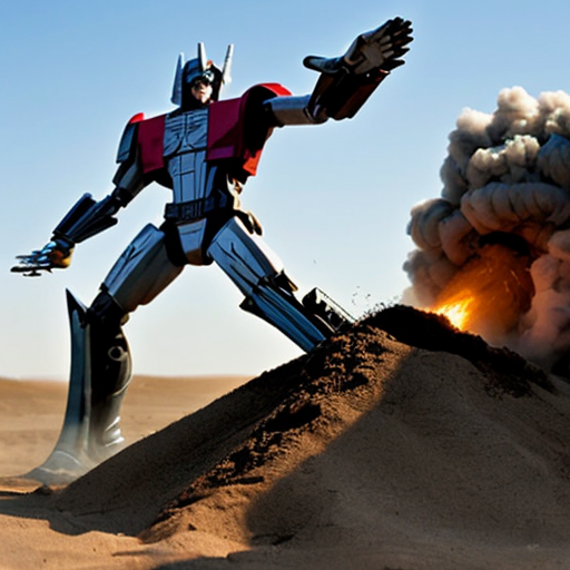 Starscream getting shot by megatron and then buried by megatron 