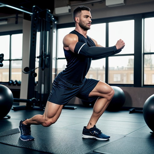 generate a image of men doing workout in gym