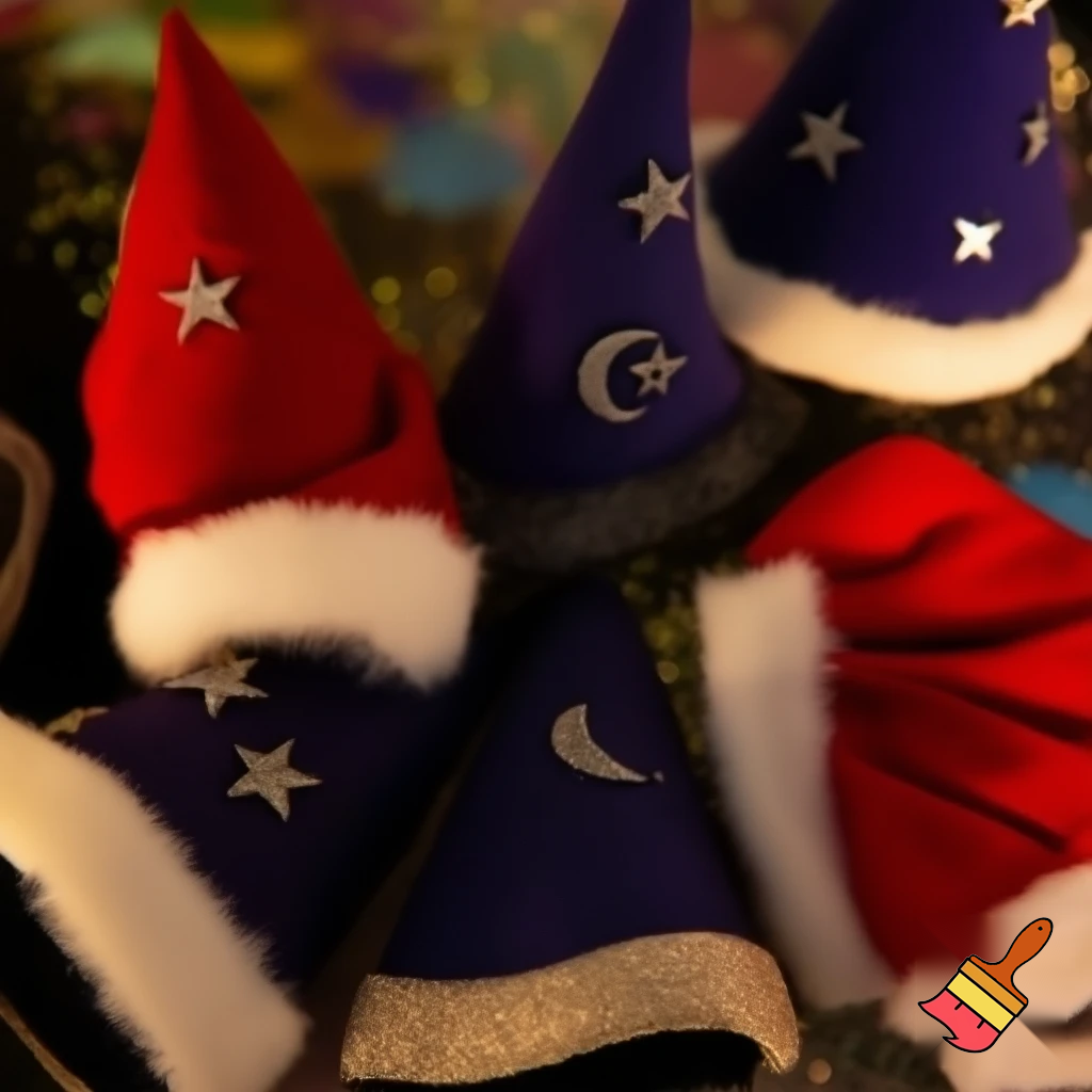 Wizard hat Christmas hat read
