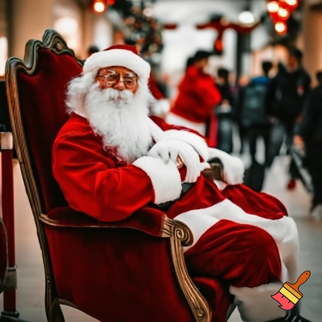 Santa Claus, Santa Claus chair in the shopping centre