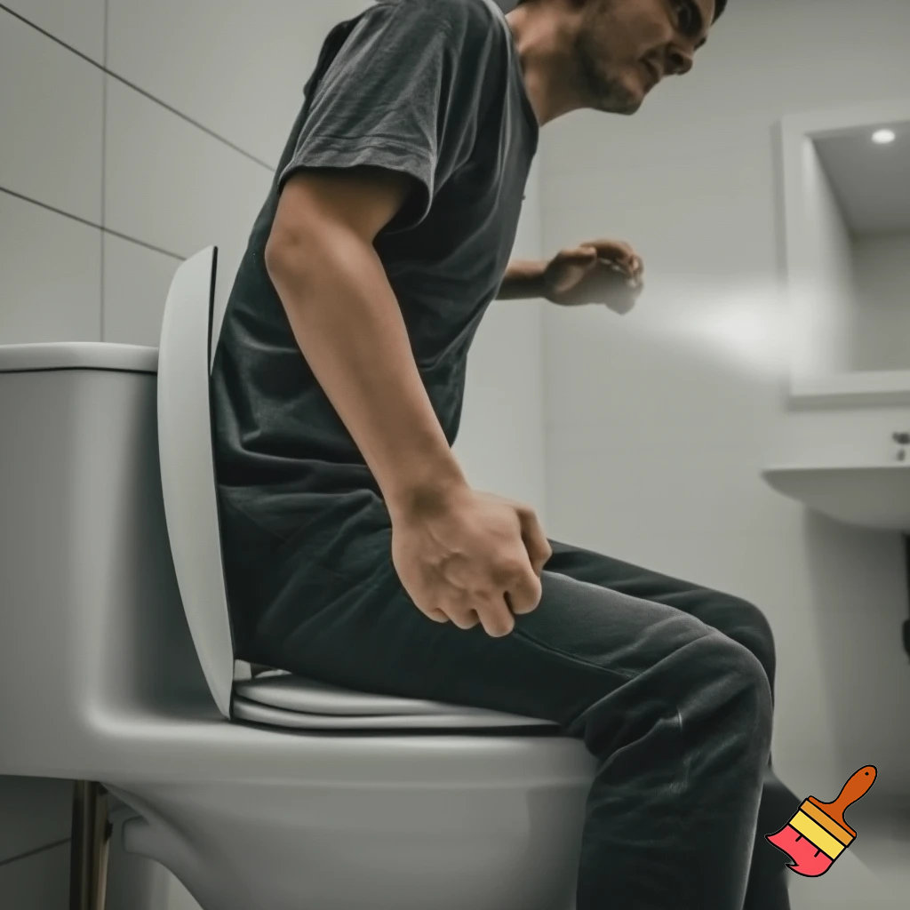  a human farting on a skibidi toilet