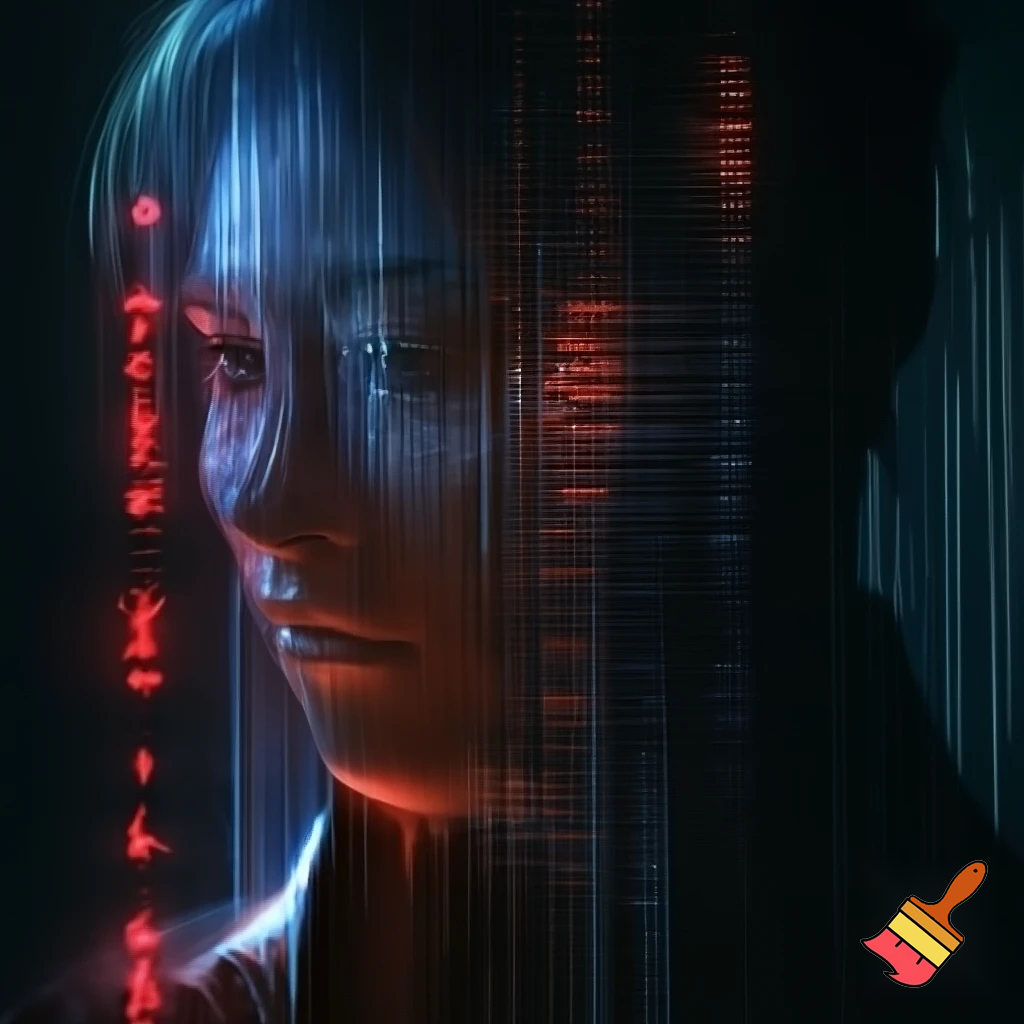 Introspective scene of an android/biological hybrid sitting before cascading data streams: illuminated holographic text, a single line of ‘ACCESS DENIED’ glowing red, close-up half-body portrait, conflicted expression, moody cyber-noir lighting, painterly realism.

Settings / Steps:

Aspect ratio 4:5.

Lighting: strong chiaroscuro, rim light from holograms.

Facial detail and tiny micro-expressions important.

Add floating code glyphs to show learning.


Negative prompt: overly stylized anime, lowres, watermark, extra limbs

Variations: black & white high-contrast for noir feel.