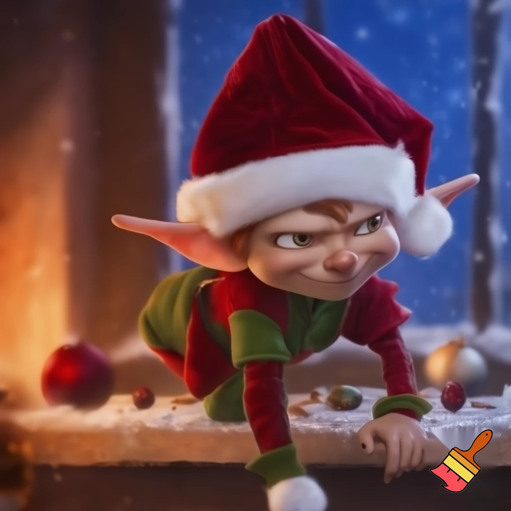 Elf on the shelf, Santa Claus hat velvet