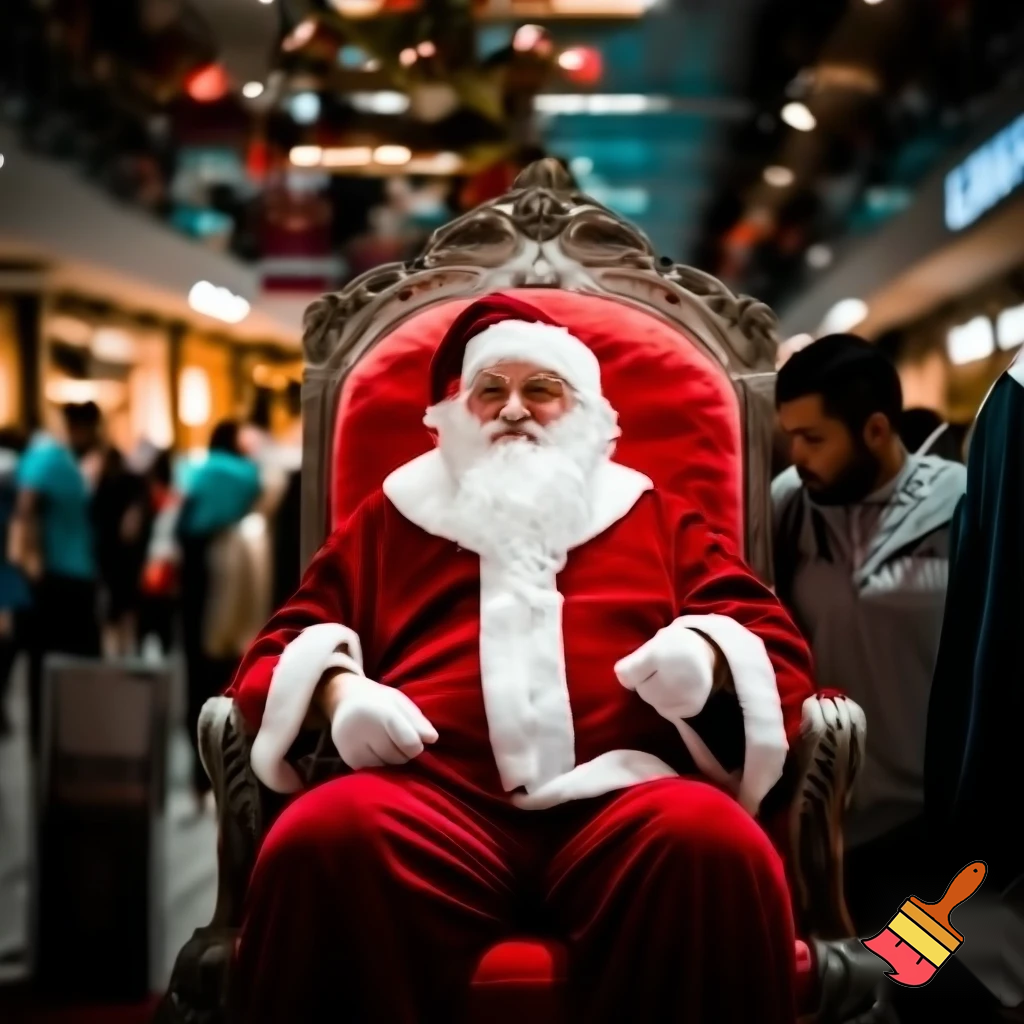 Santa Claus, Santa Claus chair in the shopping centre