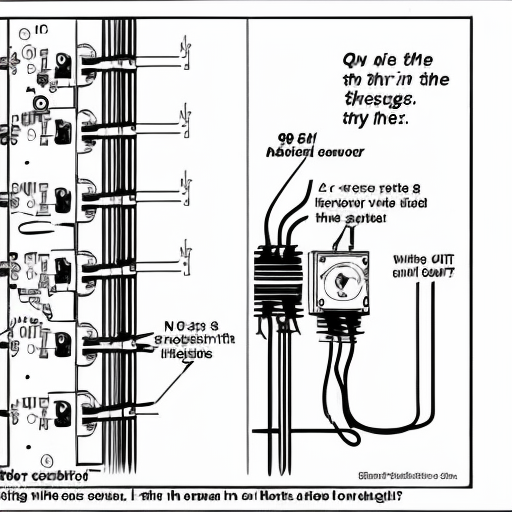 cartoon electrician confused question mark above head trying to figure our 9 wires on a motor