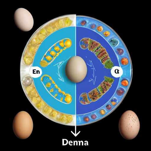 atom with DNA with cell with egg with waterfall with earth and moon with the box