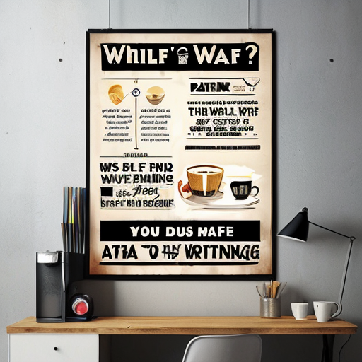 a poster for a wall on a cafe no writing only aura

