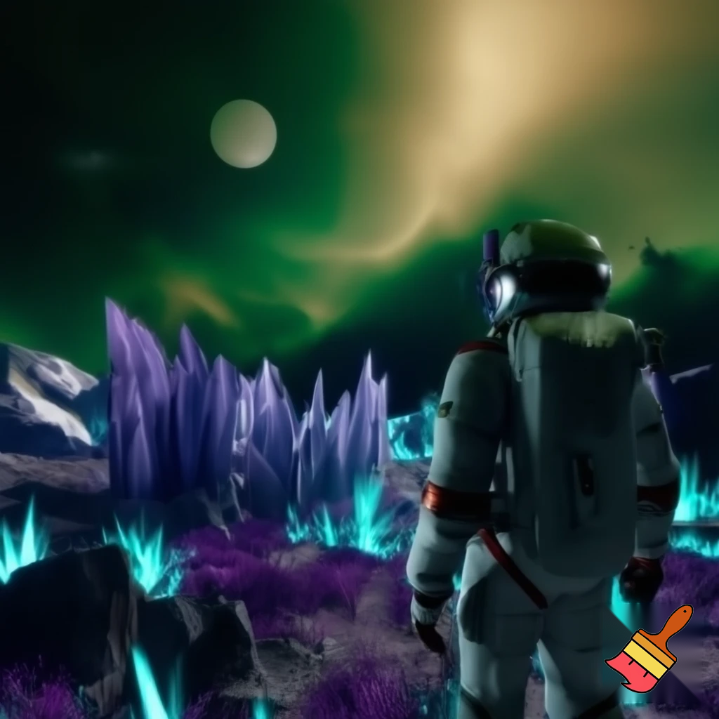 VR perspective of a astronaut on the of Kepler-2-b