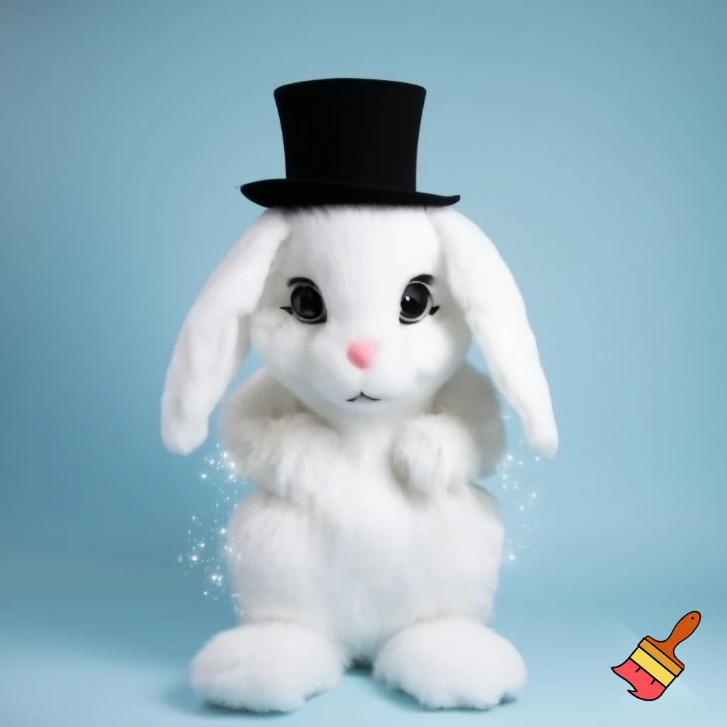 Easter bunny mascot costume top hat mascot costume magic