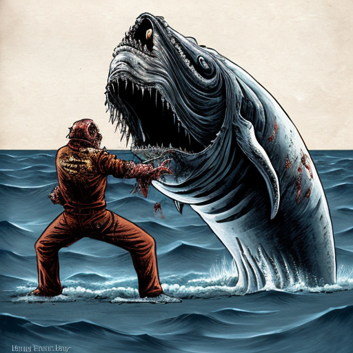 Zombie Harry potter fights rotting zombie whale