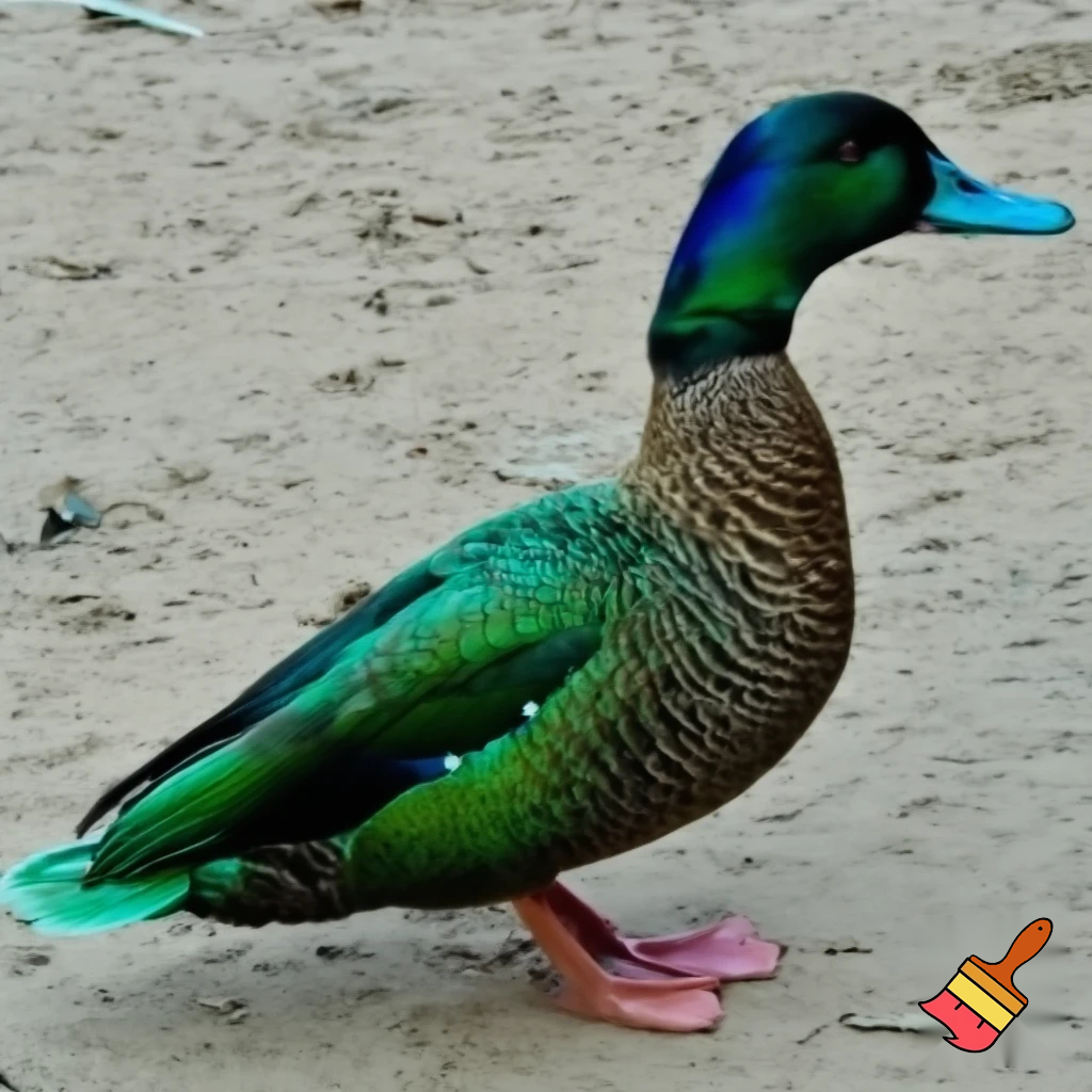 pato de boracha verde