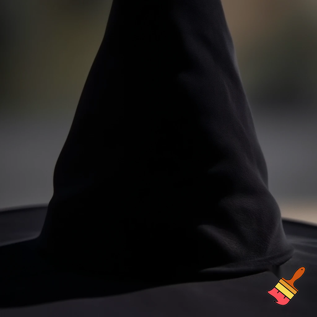 Black witches hat velvet