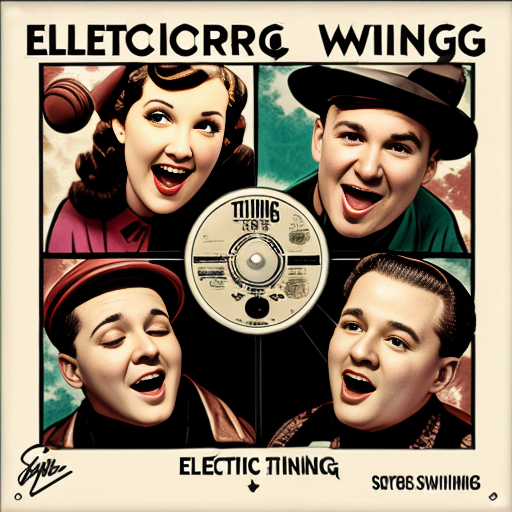 A CD cover named "ELECTRO SWING THING" FEATURING 40s U.S.O. style singers.