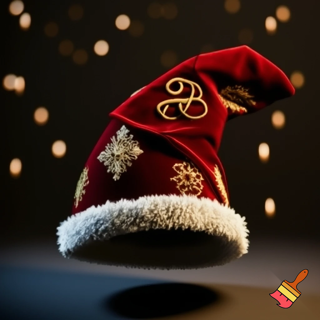 Christmas wizard hat red