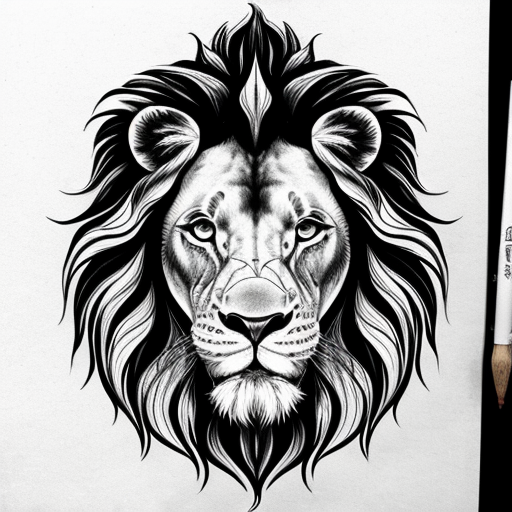 Lion drawing 
