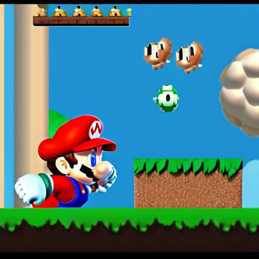 mario geting killed by 15 other marios