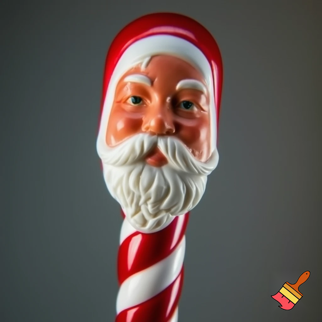 Santa Claus walking stick came lollipop