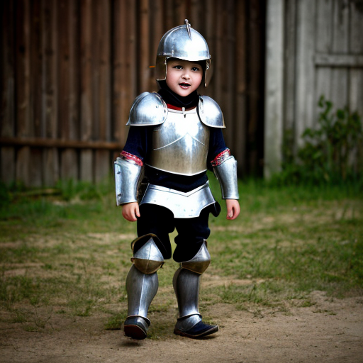 Little kid in armor
