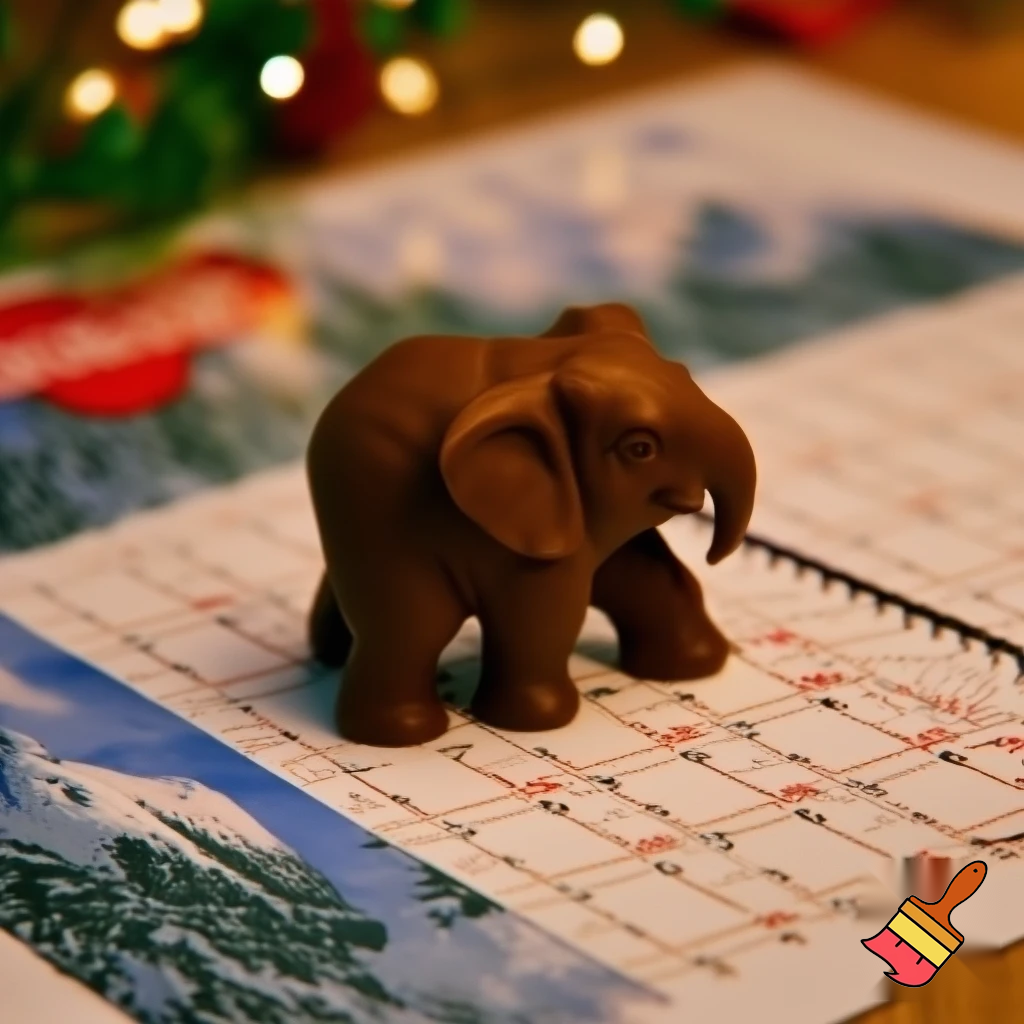 Open calendar, the Alpine calendar calendar, chocolate elephant calendar Christmas Christmas Alvin calendar Christmas chocolate straight in Santa Claus