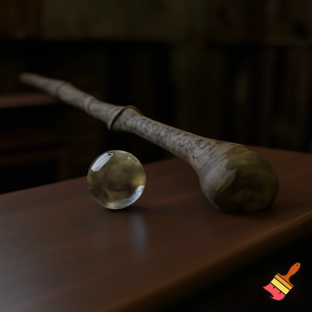 Magic or stick with the crystal ball stick a walking stick