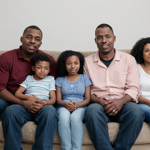 family of 6 without a wife black family