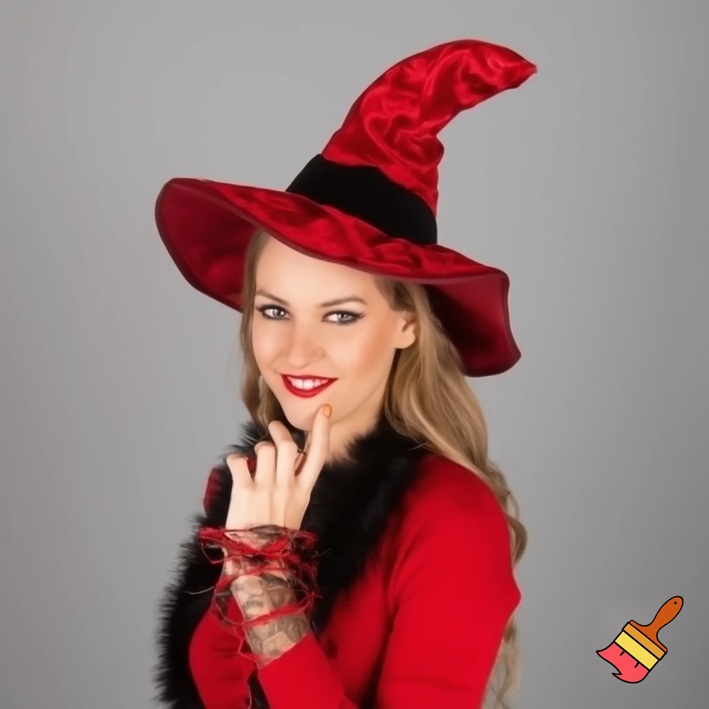 A witches hat, Christmas witches hat red