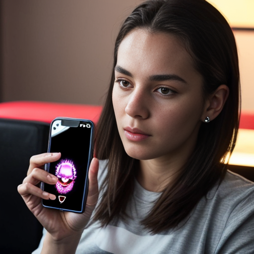 Goretzka play game on apple phone and Vanessa play game on apple phone at the movie 
