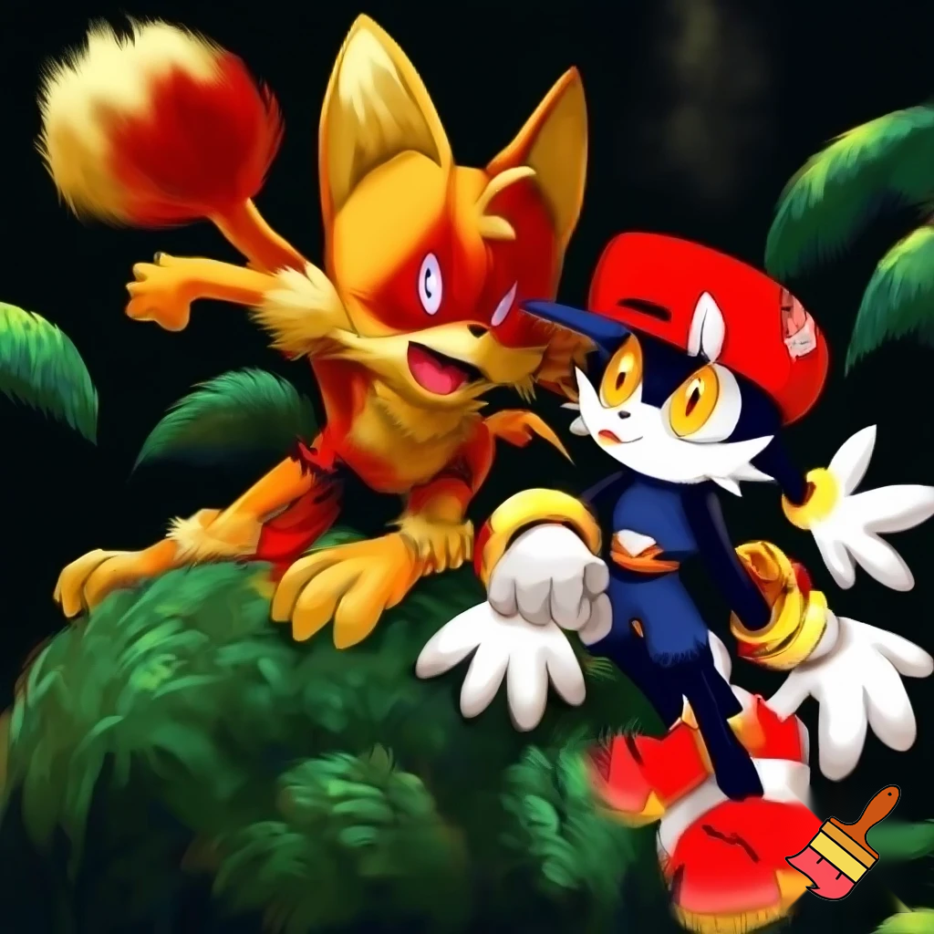 red sonic red tails monsterhunter red felyne cat and red klonoa