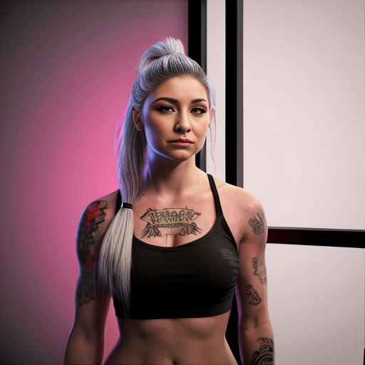 Alexa Bliss in The Black Lodge. photo realism