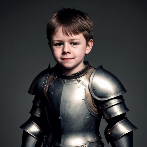 Little kid that is dumb and weak in armor with 3 chins





