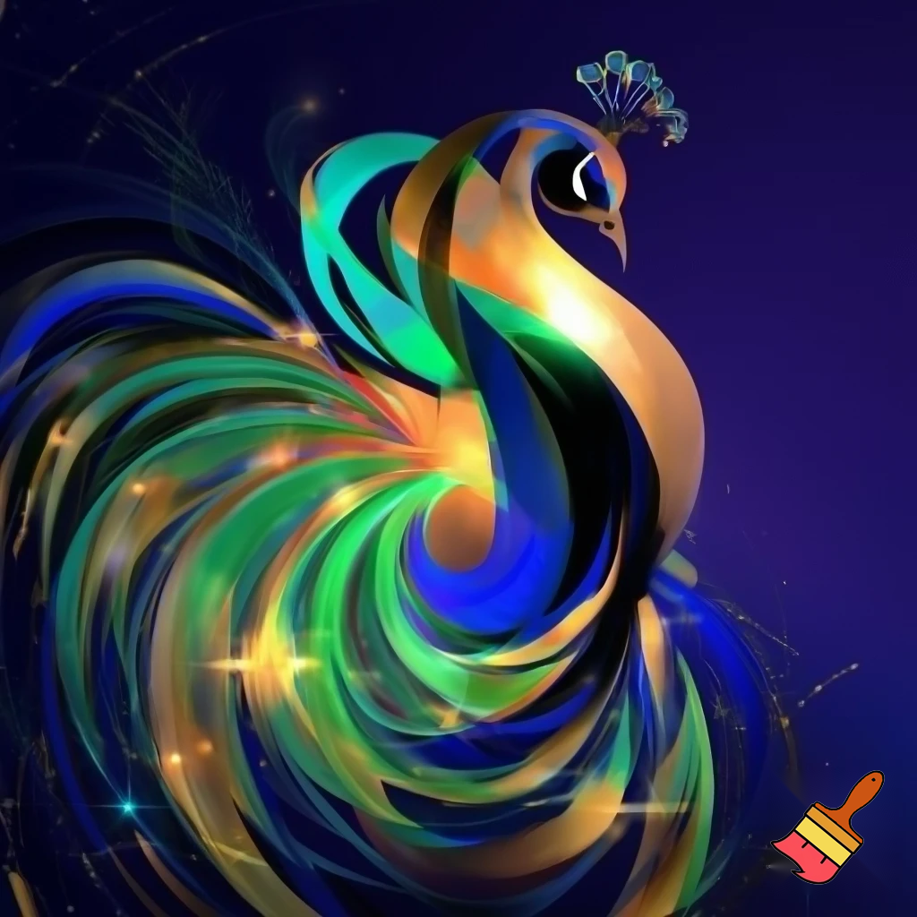 abstract peacock