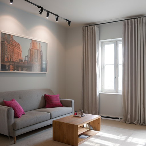 an interior space/installation using light colour fabric