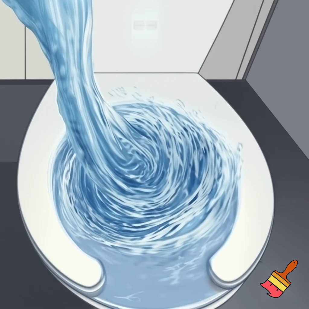 please press flush button until everything flushes 
with a toilet
