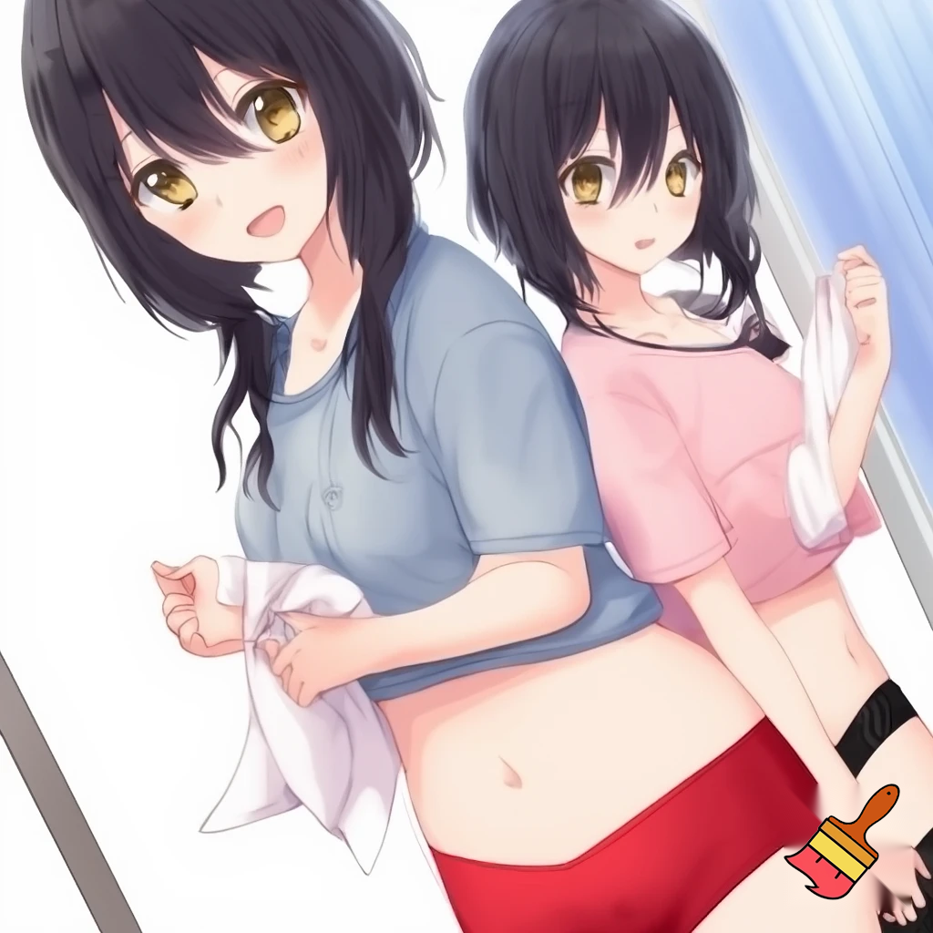 Anime girl 20 years old so cool and cute with red underwear clothes is dressing very short shirt and thigh high socks is standing in cool pose and her body and ass and wait so cool make it so anime and make