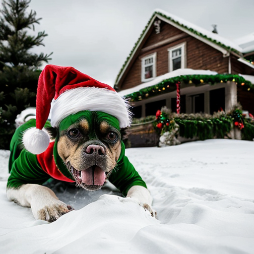 the christmas grinch with his dog Max sliding down from the top of the hill
