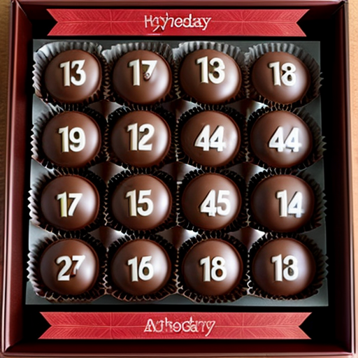 Chocolate advent calendar Numbers in the box a Christmas one hope the lead out