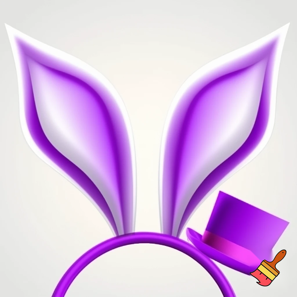Easter bunny with a top hat Easter advent Easter bunny ears headband purple and white