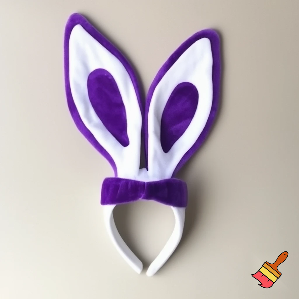 Easter bunny headband, top hat, Easter hat headband, top hat, purple and white, purple and white velvet top hat