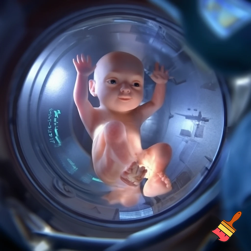 Sterile sci-fi awakening scene — a single pod opens, warm vapor spilling out, shard of sterile light tracing curved glass, a newborn humanoid stepping out not a baby: naked but composed, blank expression, clean metallic interior with glowing diagnostic glyphs underfoot, cinematic close-up, photo-realistic + painterly blend. 

Settings / Steps:

Aspect ratio 4:5 (portrait) for character focus.

Camera: slightly low, 3/4 view to show pod interior and diagnostics.

Emphasize skin texture + subtle mechanical seams.

Add small depth-of-field to isolate subject.


Negative prompt: mutated hands, extra limbs, bad anatomy, cartoonish, watermark, extra fingers

Variations: silhouette profile, half-lit face, higher contrast for a dramatic poster.