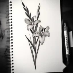 august birth flower tattoo