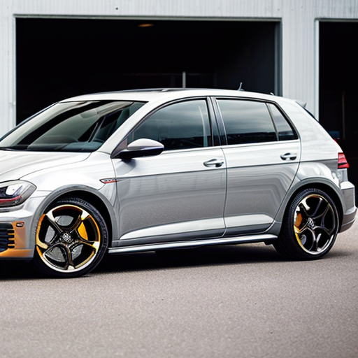 Erstelle mir einen coolen Volkswagen GTI Schriftzug in 16x4 Format