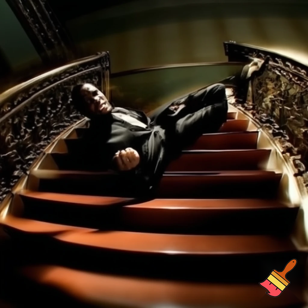 p didy falling down stairs
