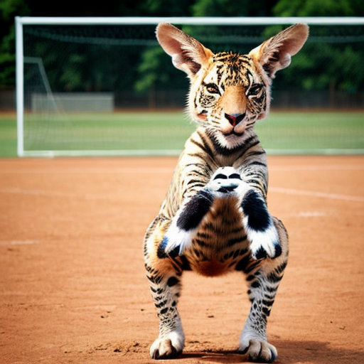 do a animal playing a sport
