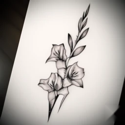 august birth flower tattoo