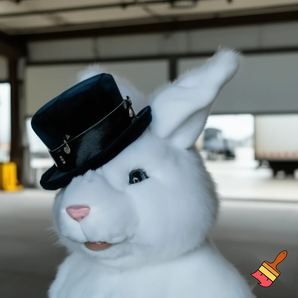 Mascot costume, Easter bunny top hat special top hat falcon gate trucking Centre