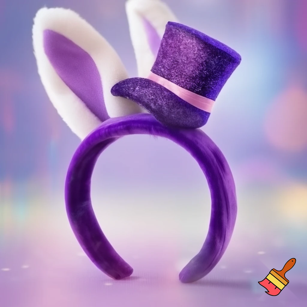 Easter bunny headband velvet Easter bunny, bunny ears, purple and white bunny velvet headband Easter bunny ear top hat ear headband glitter top hat velvet Disneyland top hat pink, purple and pink